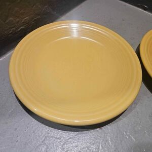 Set of 2 Fiestaware Sunflower Yellow 7" Dinner Plates